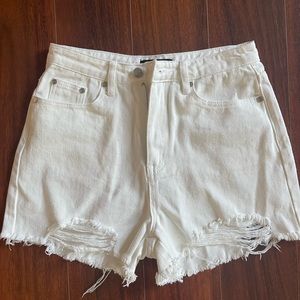Missguided Ripped Jean Shorts